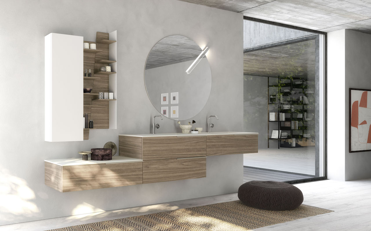 Modern bathroom store cabinet